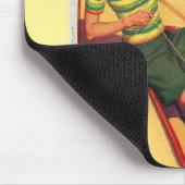 1940 is een meisje op een boot muismat (Hoek)