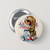 1940 leeuwentemmer en leeuw ronde button 5,7 cm (Voorkant /achterkant)