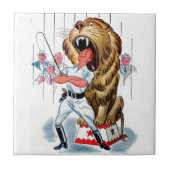 1940 leeuwentemmer en leeuw tegeltje (Voorkant)