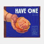 1940 met één oranje kratelafdruk fleece deken (Voorkant (Horizontaal))