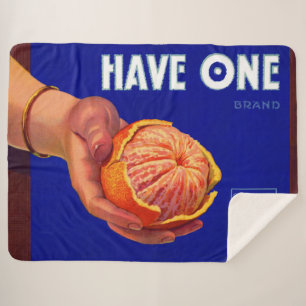 1940 met één oranje kratelafdruk sherpa deken