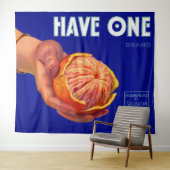 1940 met één oranje kratelafdruk wandkleed (In Situ (horizontaal))