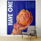 1940 met één oranje kratelafdruk wandkleed (In situ)