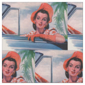 1940 mooie vrouw in de auto stof (Close Up)
