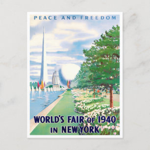 1940 New York World Fair vintage-briefkaart Briefkaart