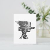 1940 of 1950 Broadcast Studio TV Camera Briefkaart (Staand voorkant)