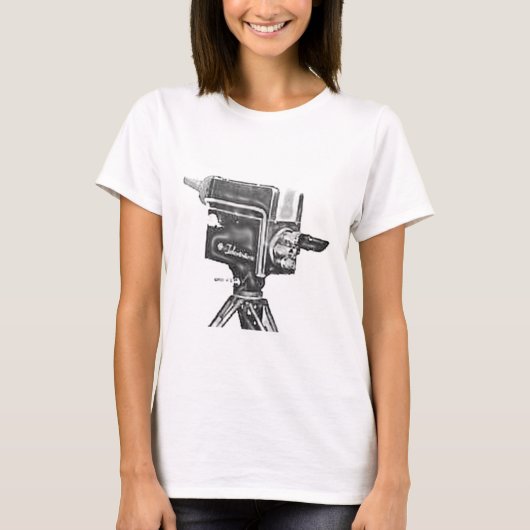 1940 of 1950 Broadcast Studio TV Camera T-shirt (Voorkant)