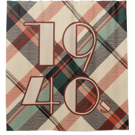 1940 Plaid Douchegordijn (Voorkant)