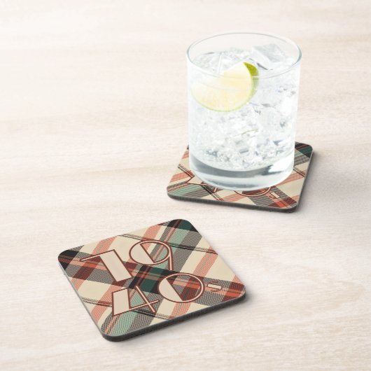 1940 Plaid Pillow Bier Onderzetter (Rechterzijde)