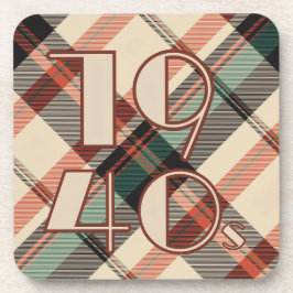 1940 Plaid Pillow Bier Onderzetter