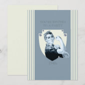 1940 retro patriottische sterke vrouw kaart (Voorkant / Achterkant)