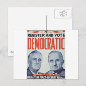 1940 Roosevelt - Truman Briefkaart (Voorkant / Achterkant)