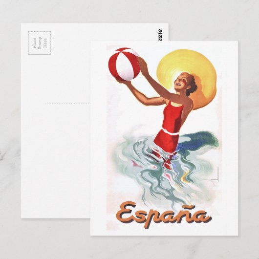 1940 Spaans reisaffiche Briefkaart (Voorkant / Achterkant)