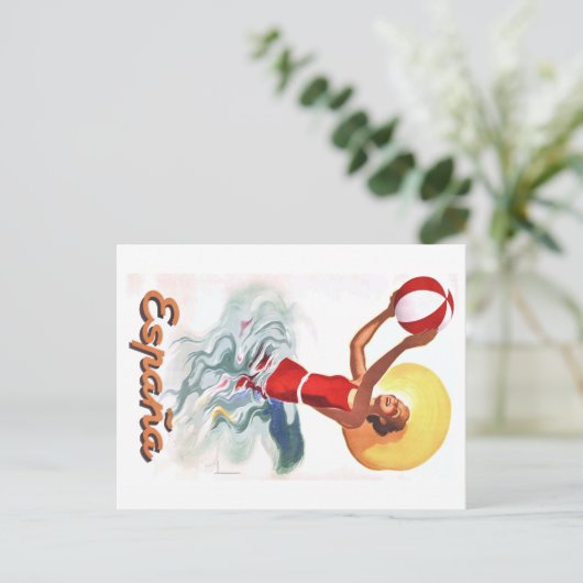 1940 Spaans reisaffiche Briefkaart (Staand voorkant)