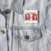 1940 Stemming Roosevelt + Wallace, rood Vierkante Button 5,1 Cm (In situ)