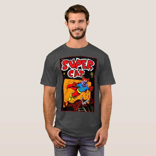 1940 SuperCat Comics T-shirt (Voorkant volledig)
