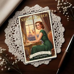 1940 Vintage Sérénade Secrète Parfum Reclame Briefkaart