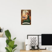 1940 Vintage Sérénade Secrète Parfum Reclame Poster (Thuiskantoor)