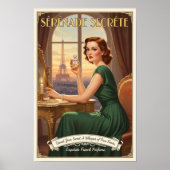 1940 Vintage Sérénade Secrète Parfum Reclame Poster (Voorkant)
