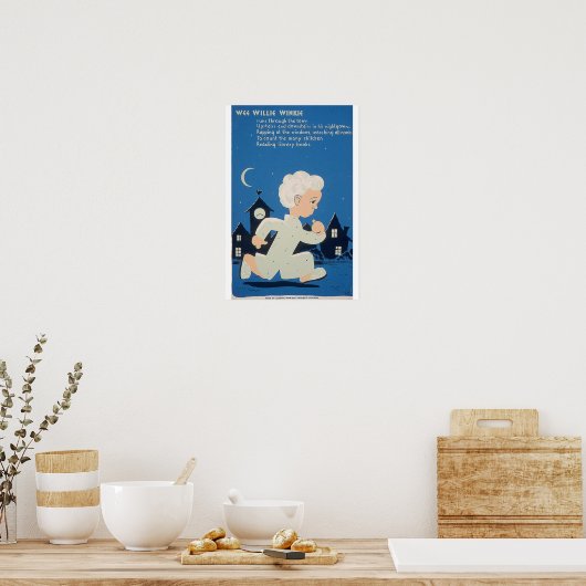 1940 WPA WEE WILLIE WINKIE Kunstproject Poster (Keuken)