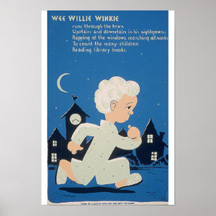 1940 WPA WEE WILLIE WINKIE Kunstproject Poster