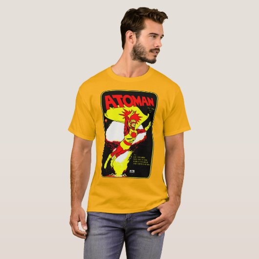1940's ATOMAN Retro Comics T-shirt (Voorkant volledig)