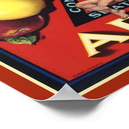 1940's Baby Merk Appels Fruit Crate Label Poster (Hoek)