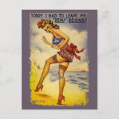 1940s Bathing Beauty Funny Briefkaart (Voorkant)