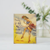 1940s Bathing Beauty Funny Briefkaart (Staand voorkant)