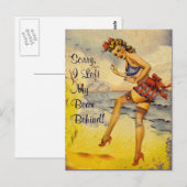 1940s Bathing Beauty Funny Briefkaart (Voorkant / Achterkant)