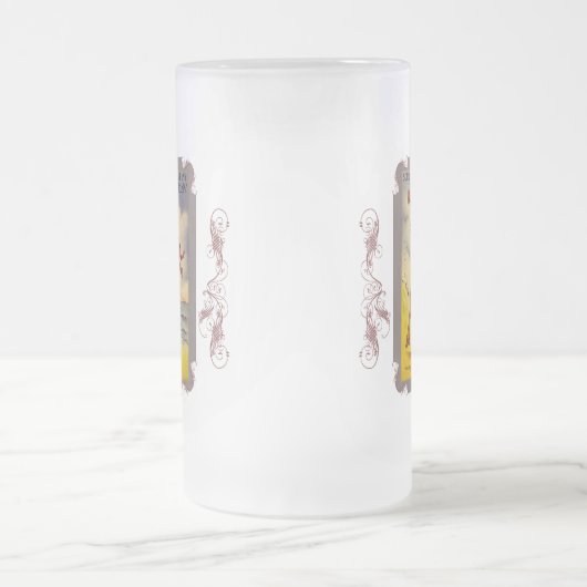 1940s Bathing Beauty Funny Frosted Beer Mok (Center)