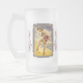 1940s Bathing Beauty Funny Frosted Beer Mok (Links)