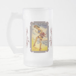1940s Bathing Beauty Funny Frosted Beer Mok