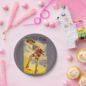 1940s Bathing Beauty Funny Papieren Bordje (Feest)