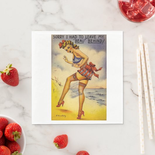 1940s Bathing Beauty Funny Servetten (Insitu)