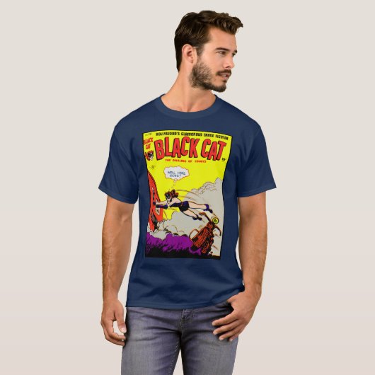 1940's Black Cat Comic T-Shirt (Voorkant volledig)