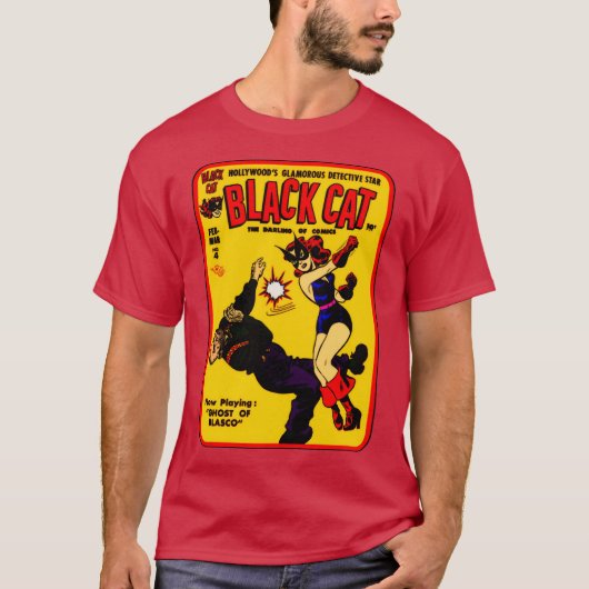 1940's Black Cat Comic T-Shirt (Voorkant)