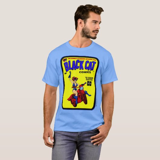 1940's Black Cat Comics T-Shirt (Voorkant volledig)