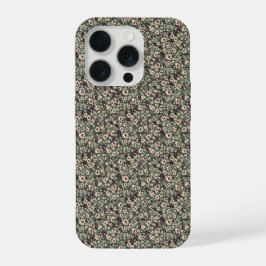 1940s Bloemensprig Vintage Patroon uit de Oorlogst iPhone 15 Pro Case