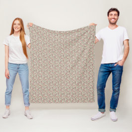 1940s Bloemensprigpatroon voor Huishoudelijk Gebru Fleece Deken