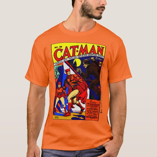 1940's Cat-Man Comic T-Shirt (Voorkant)