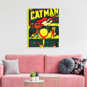 1940's CAT-MAN Comics Canvas Print (Insitu (Woonkamer))