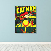 1940's CAT-MAN Comics Canvas Print (Insitu (Houten vloer))