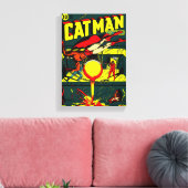 1940's CAT-MAN Comics Canvas Print (Insitu (Woonkamer))