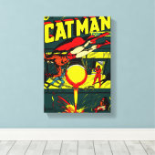 1940's CAT-MAN Comics Canvas Print (Insitu (Houten vloer))