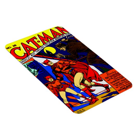 1940's Cat-Man Comics Magnet Magneet (Rechterzijde)