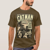 1940's CAT-MAN Comics (monotone) T-shirt (Voorkant)