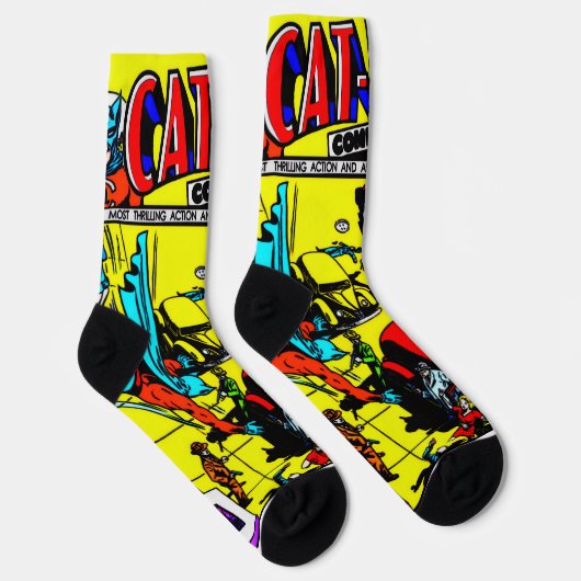 1940's CAT-MAN Comics Socks Sokken (Rechts)