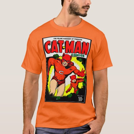 1940's CAT-MAN Comics T-Shirt (Voorkant)