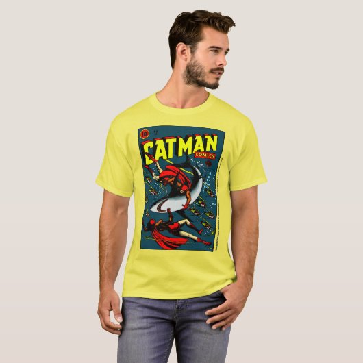 1940's CAT-MAN Comics T-Shirt (Voorkant volledig)
